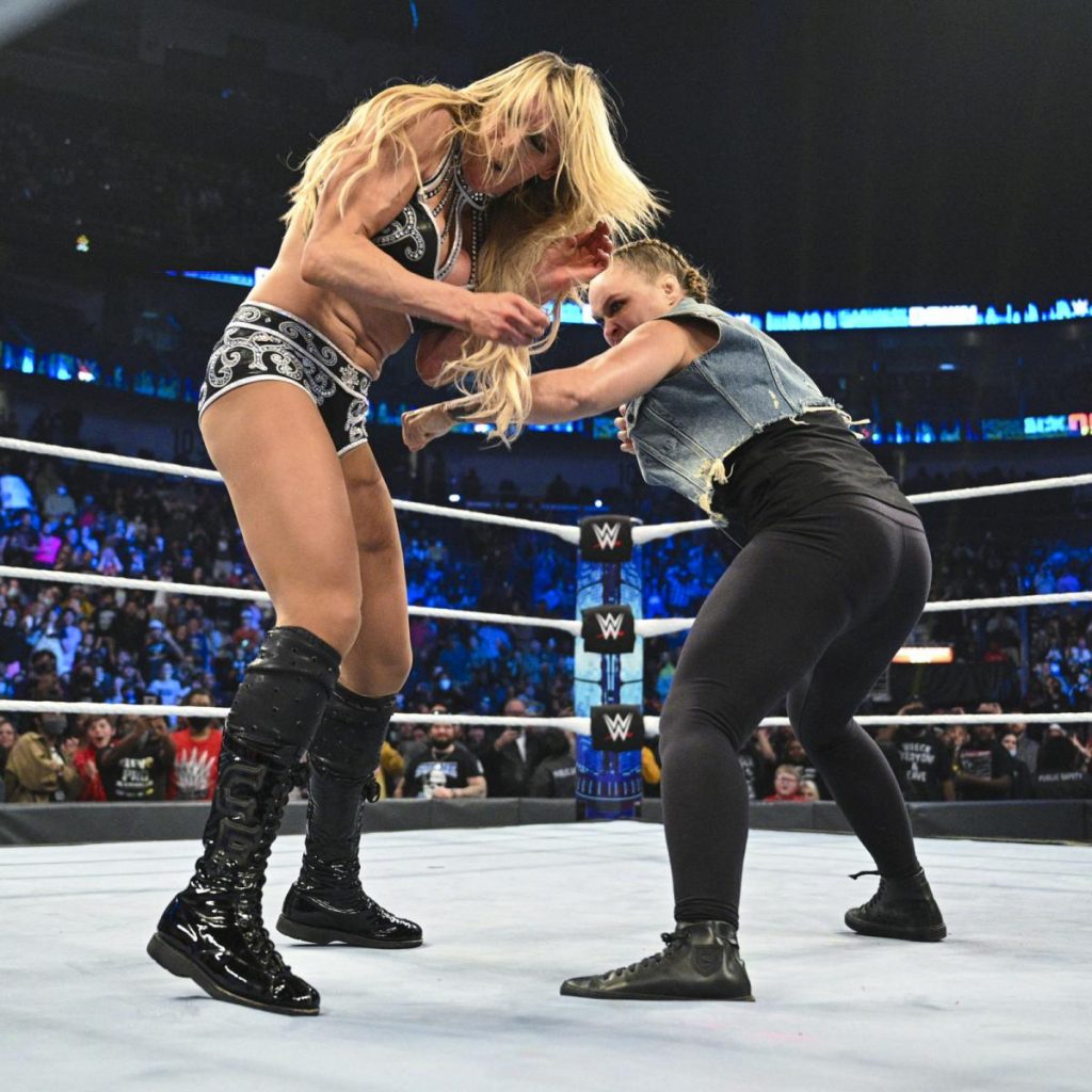 Ronda Rousey attacks Charlotte Flair