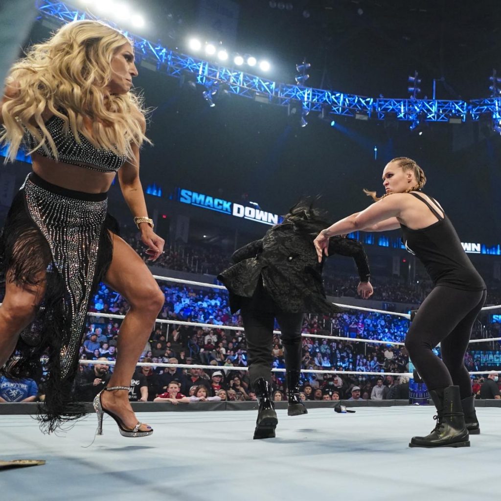 Sonya Deville sacrifices herself to stop Ronda Rousey getting to Charlotte Flair