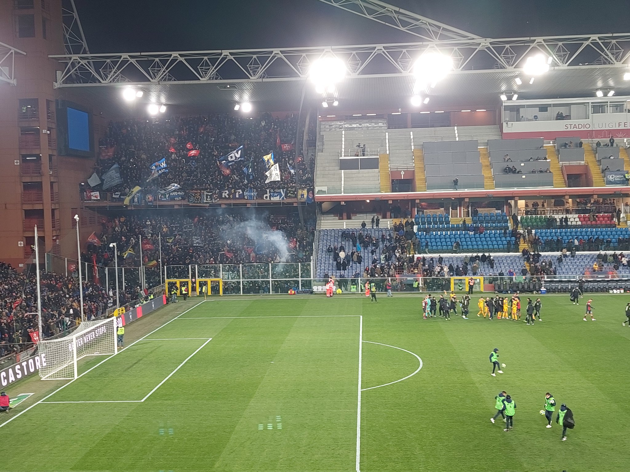 GENOVA - NOV 10, 2018: Genoa Celebrates The Goal. C.F.C Genoa